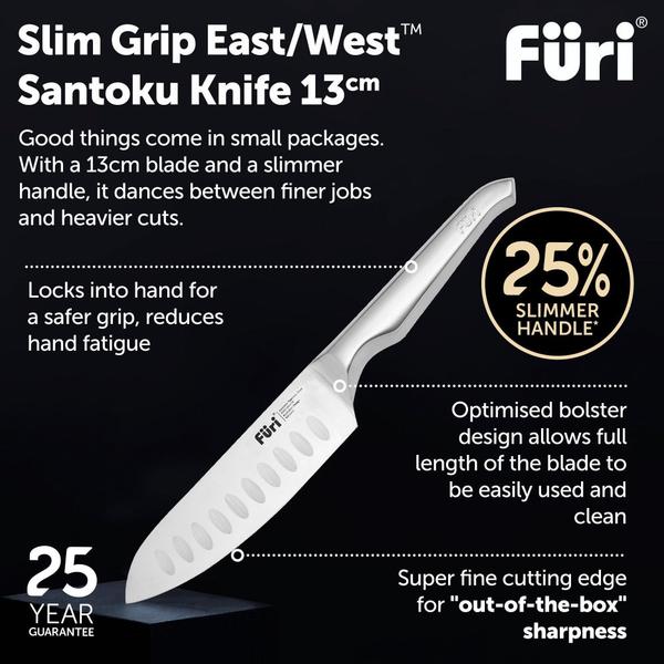 Small Grip East/West™ Santoku Knife 13cm
