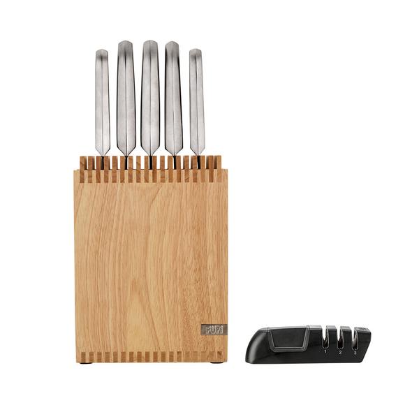 Rubber Slat Knife Block Set 7 Piece BF