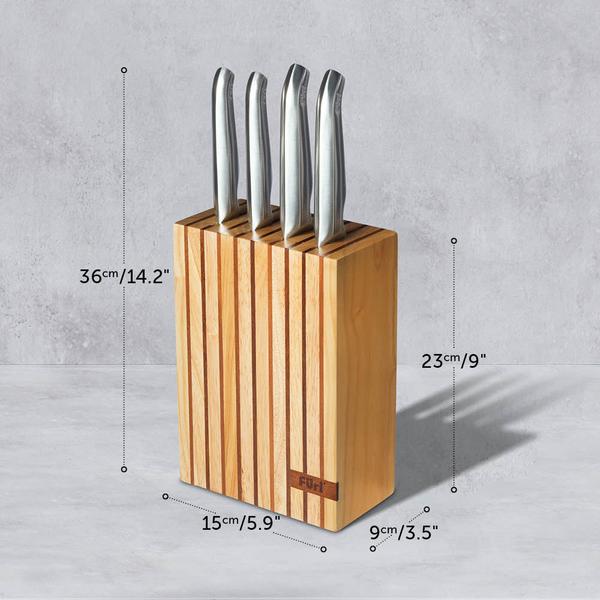 Pro Wooden Knife Block Set 5 Piece