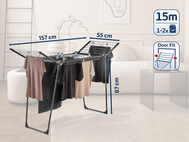 Tower Dryer Pegasus 150 Solid Slim black