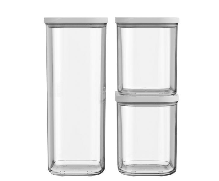 Modula 3 piece container set white