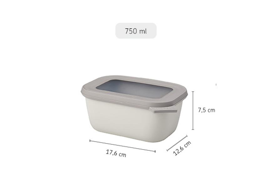 Cirqula Rectangular 750ml in Nordic White