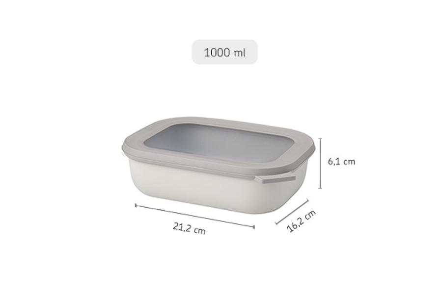 Cirqula Rectangular 1000ml in Nordic White
