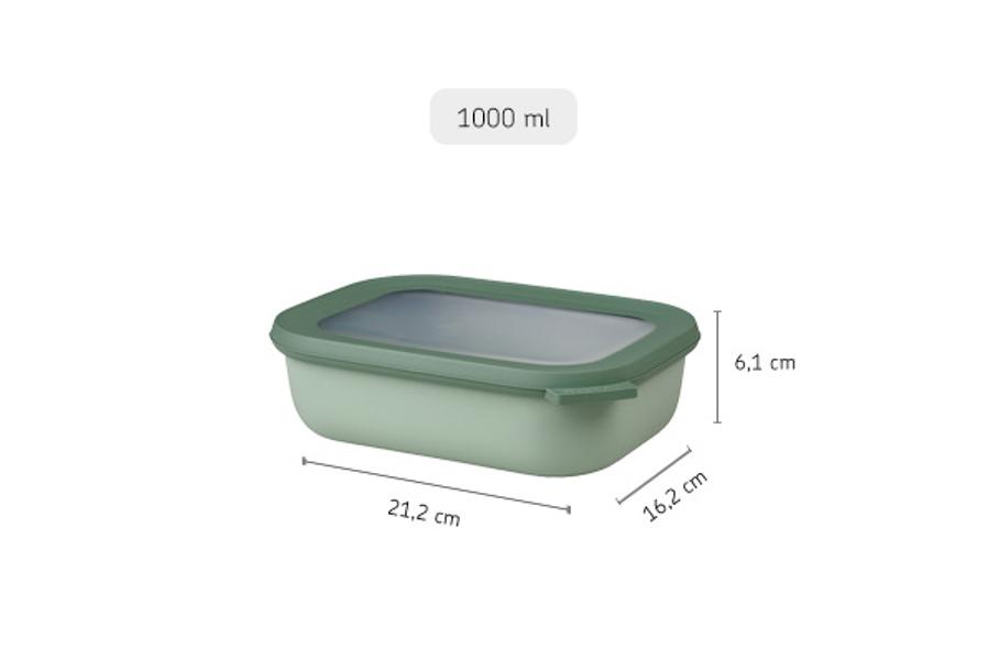 Cirqula Rectangular 1000ml in Nordic Sage
