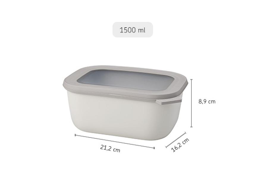 Cirqula Rectangular 1500ml in Nordic White