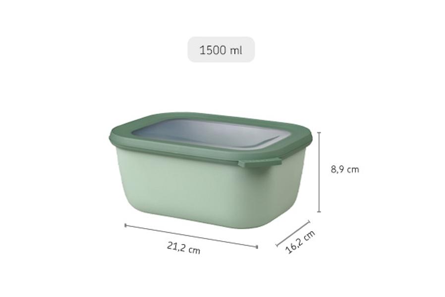 Cirqula Rectangular 1500ml in Nordic Sage