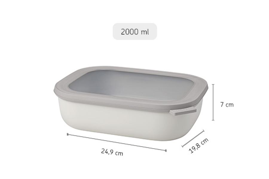 Cirqula Rectangular 2000ml in Nordic White