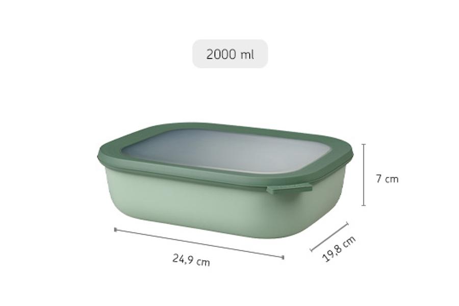 Cirqula Rectangular 2000ml in Nordic Sage