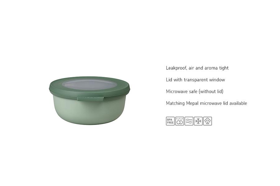 Cirqula Round Storage Bowl 350ml in Nordic Sage