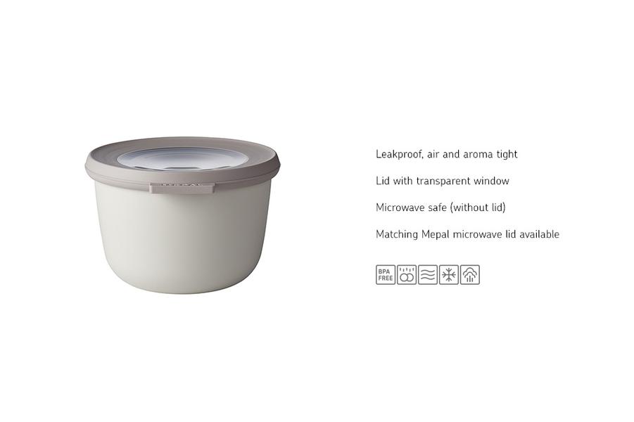 Cirqula Round Storage Bowl 500ml in Nordic white