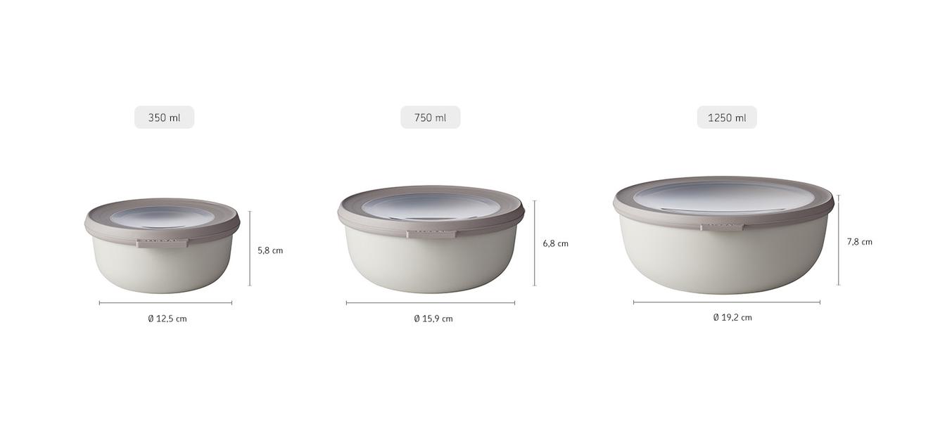 Cirqula Round 3 piece small set in Nordic White
