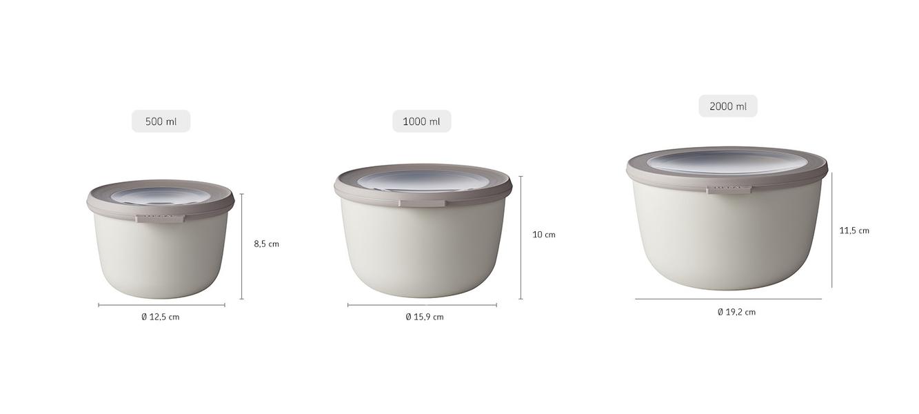 Cirqula Round 3 piece large set in Nordic White