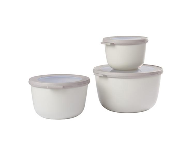 Cirqula Round 3 piece large set in Nordic White