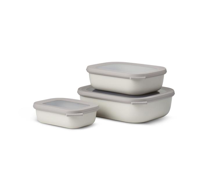 Cirqula Rectangular 3 piece small set in Nordic White