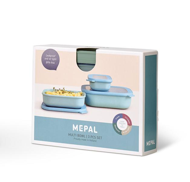 Cirqula Rectangular 3 piece small set in Nordic Sage