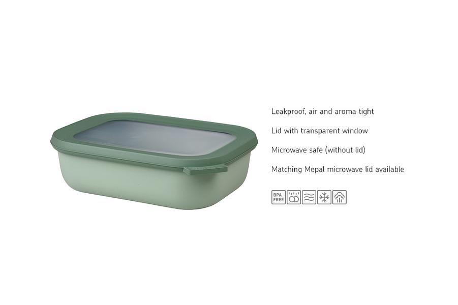 Cirqula Rectangular 3 piece small set in Nordic Sage