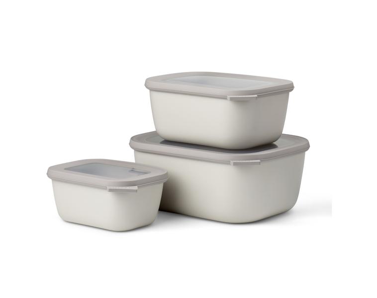 Cirqula Rectangular 3 piece large set in Nordic White
