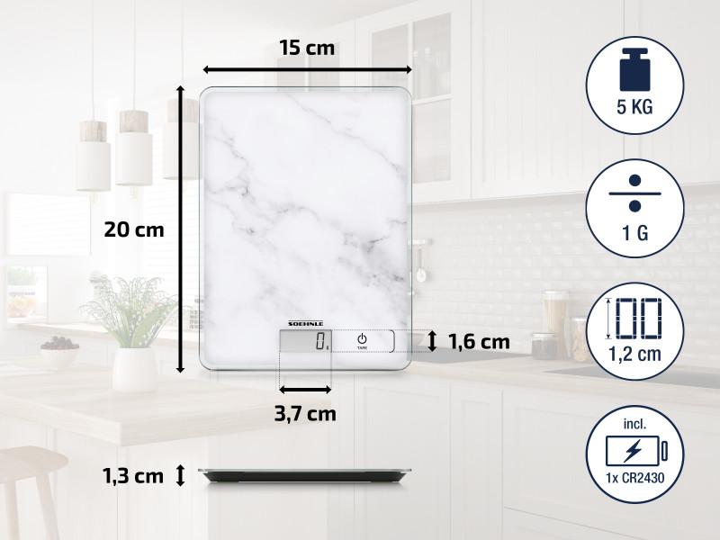 Page Compact Marble Kitchen Scale