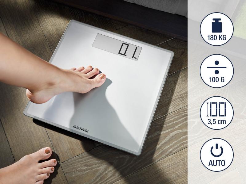 Style Sense Comfort 100 White Bathroom Scale