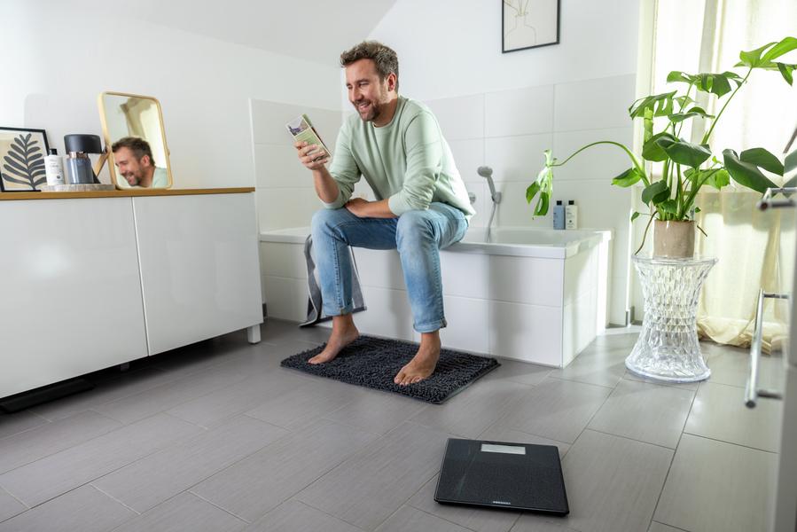 Style Sense Comfort Coral Bathroom Scale