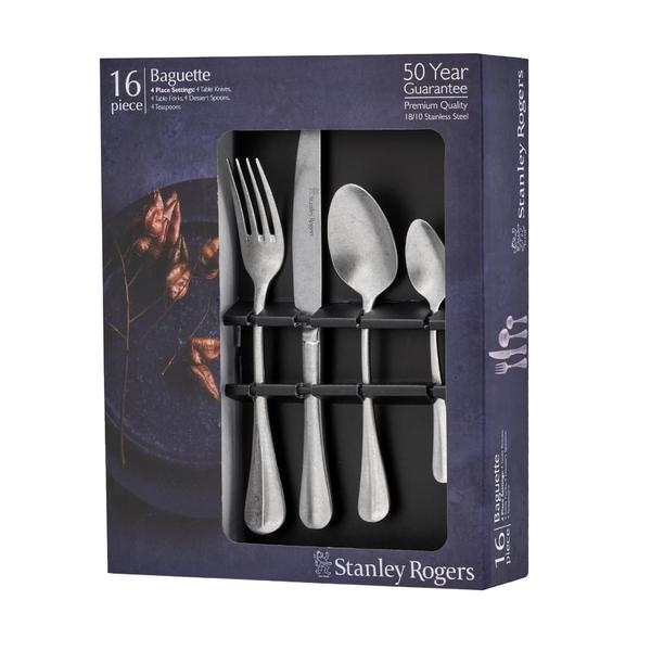 Baguette Vintage Fnish Cutlery Set 16 Piece