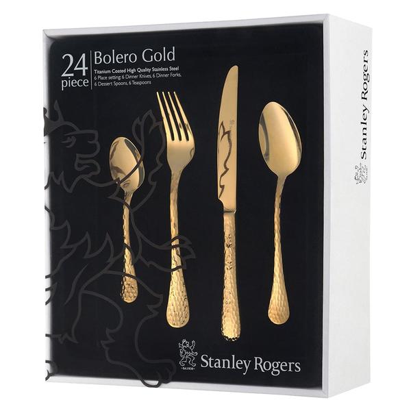 Bolero Gold Cutlery Set 24 Piece