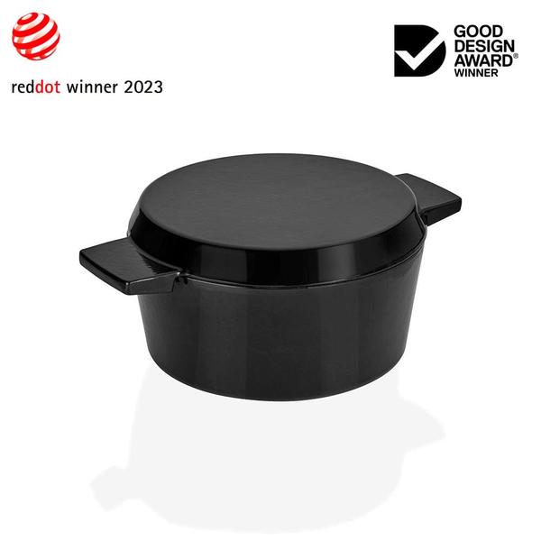 French Oven Grill Duo Gloss Onyx 28cm
