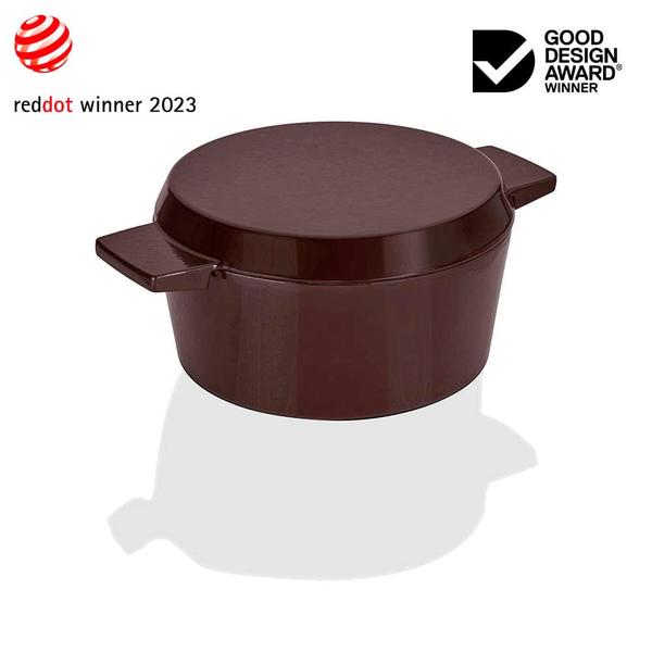 French Oven Grill Duo Gloss Bordeaux 28cm