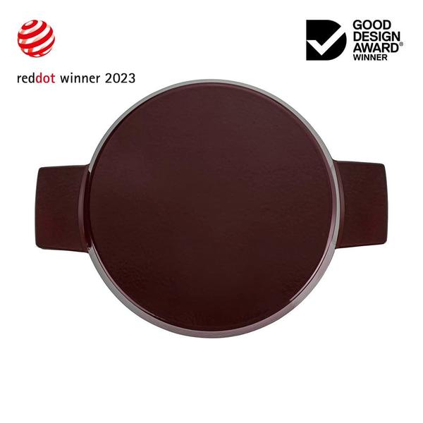 French Oven Grill Duo Gloss Bordeaux 24cm