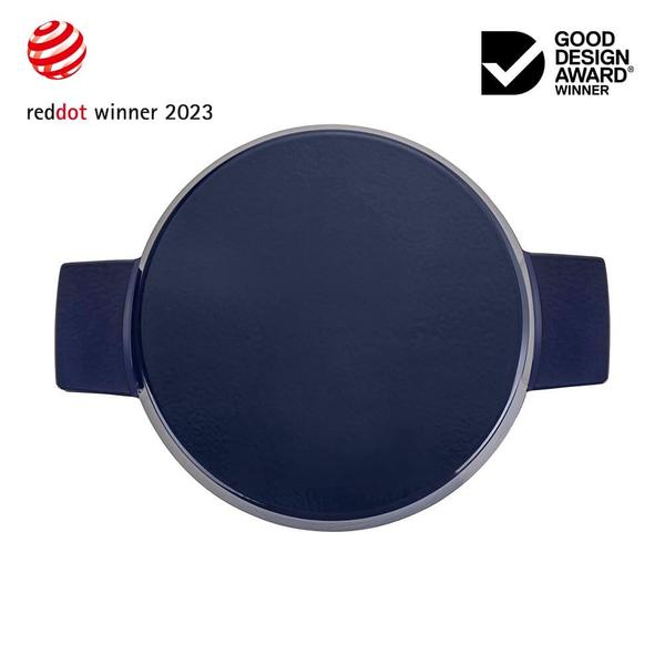 French Oven Grill Duo Gloss Midnight Blue 24cm