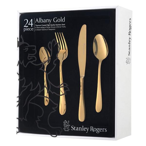 Albany Gold Cutlery Set 24 Piece