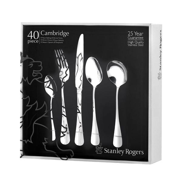 Cambridge Cutlery Set with Soup Spoons 40 Piece
