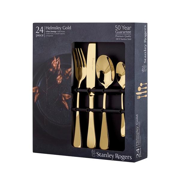 Helmsley Gold Cutlery Set 24 Piece