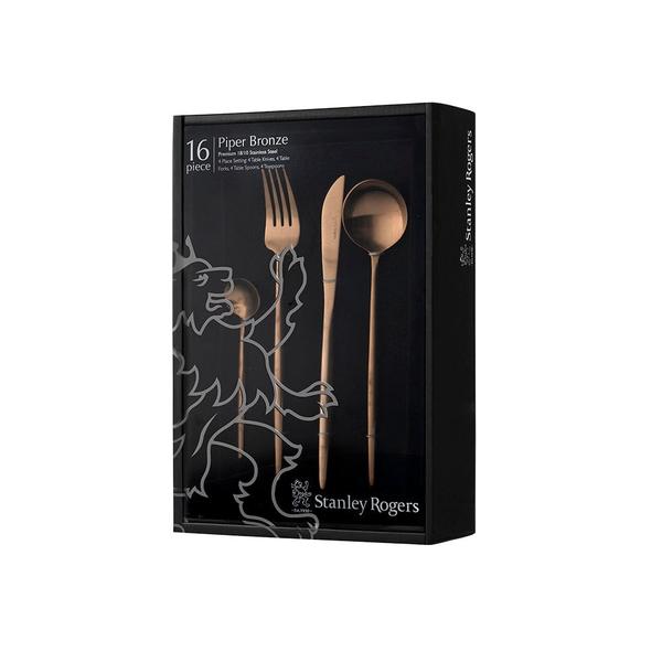Piper Bronze Cutlery Set 16 Piece