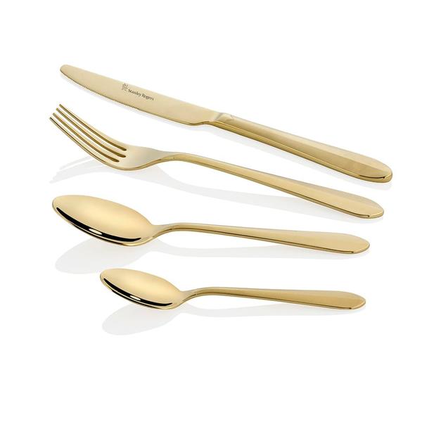 Hartwell Champagne  Gold Cutlery Set 16 Piece