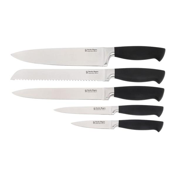 Sr Black Oval 6 Piece Knife Block
