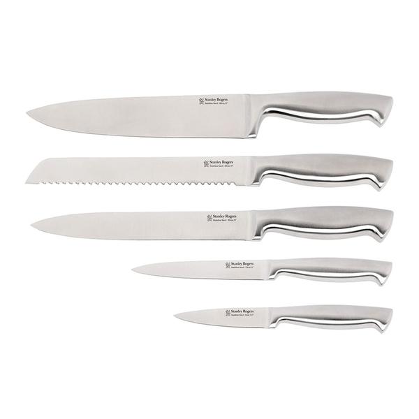 Acacia Knife Block Set with Room for Utensils, Keeping Knives and Tools Close at Hand.