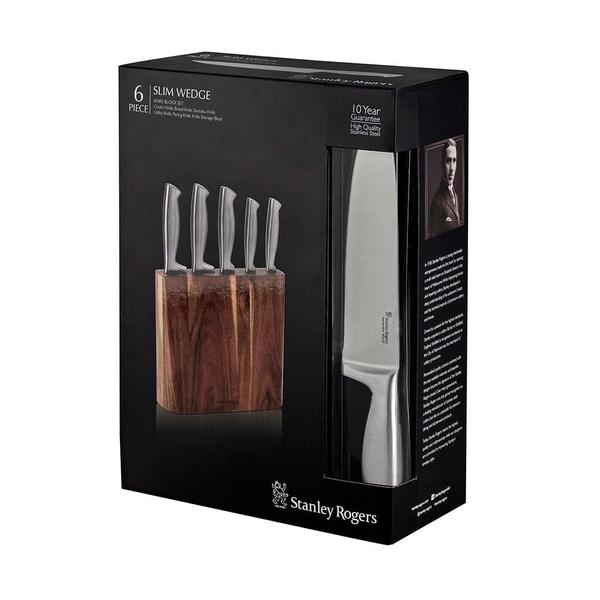 Slim Wedge Knife Block Set 6 Pieces
