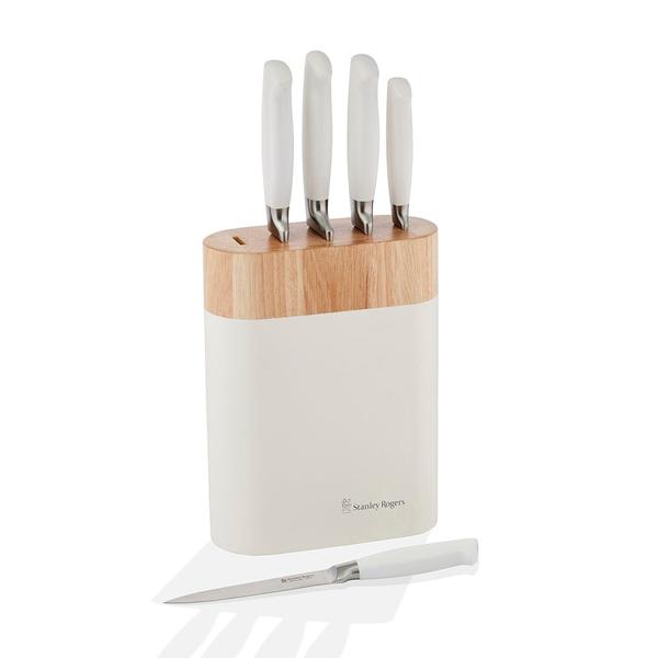White Oval Knife Block 6PC
