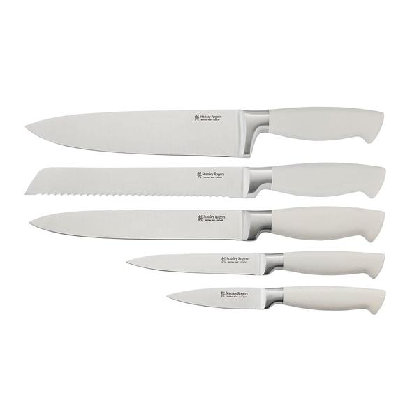 White Oval Knife Block 6PC