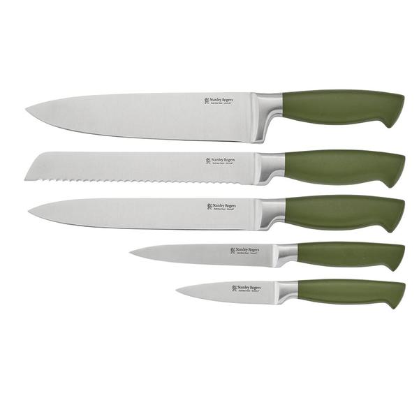 Olive Oval Knife Block 6PC