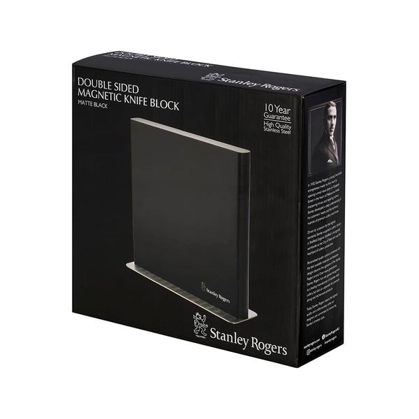 Double Sided Magnetic Knife Block - Matte Black