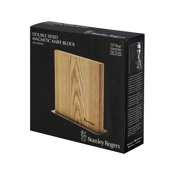 Double Sided Magnetic Knife Block - Ash Wood