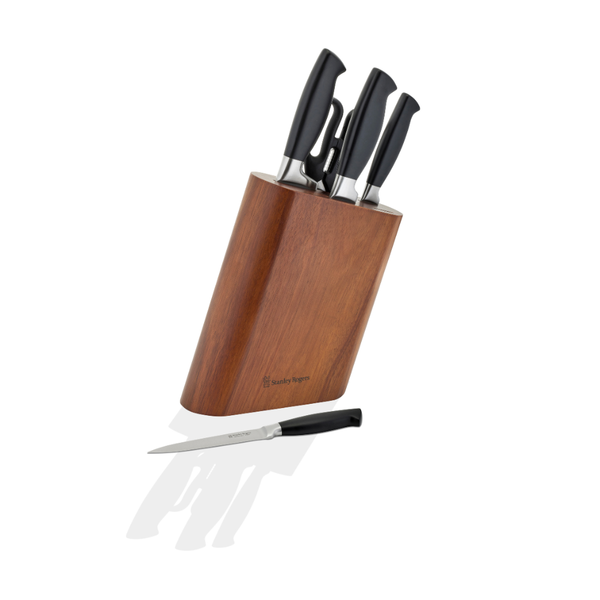 Slanted Oval Knife Block 6 Piece Set