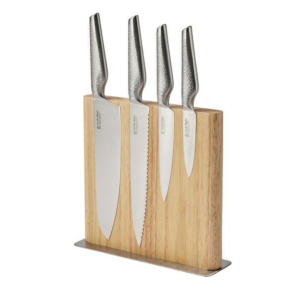 Signature Grip Double Sided Magnetic 5 Piece Knife Block Set