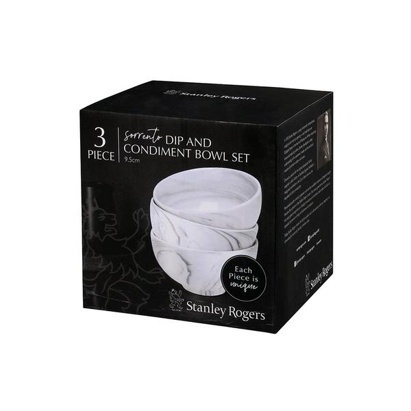 Sorrento Dip and Condiment Bowl 9.5cm 3 Piece Set