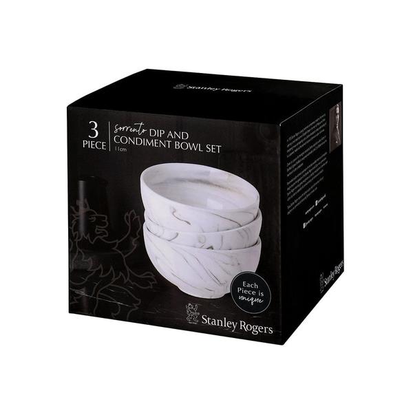 Sorrento Dip and Condiment Bowl 11cm 3 Piece Set