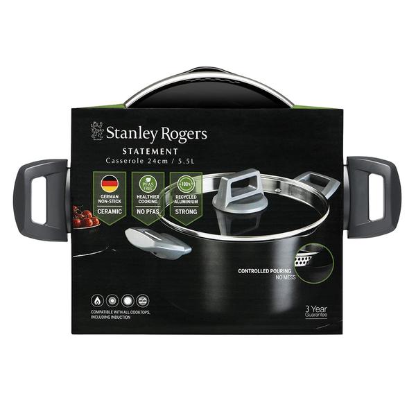 Statement Ceramic Non-Stick Casserole 24cm