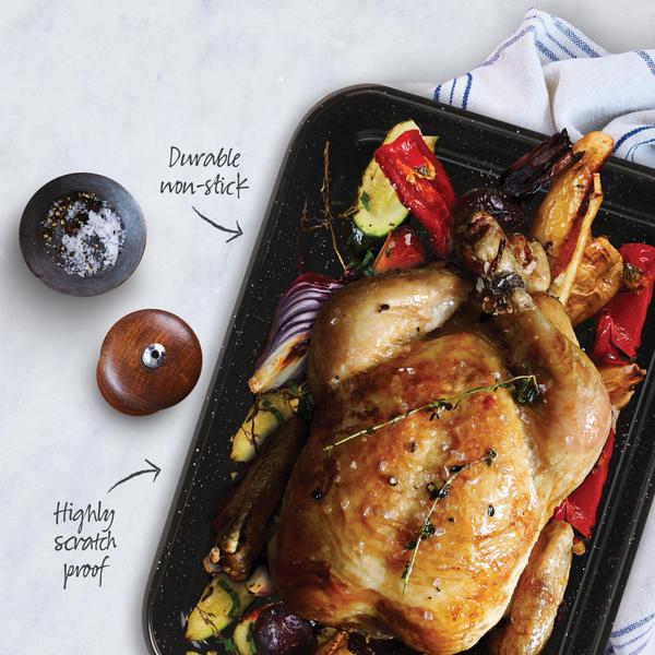 Vitreous Enamel Roaster Large 38.5cm