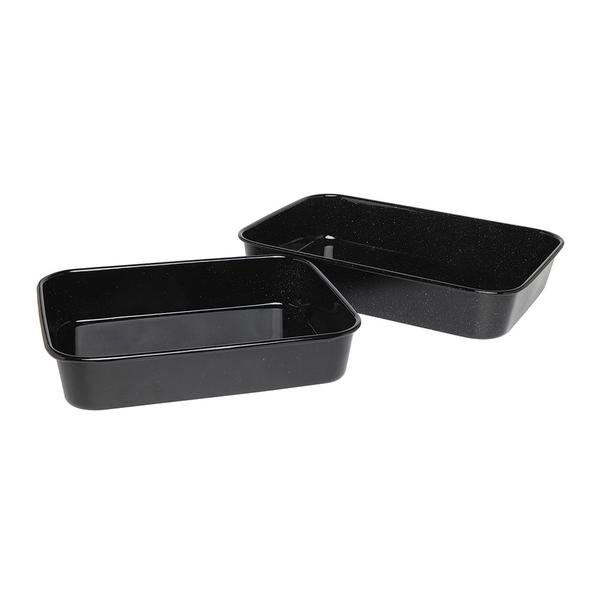Vitreous Enamel Duo Roaster Set 38.5 & 32cm